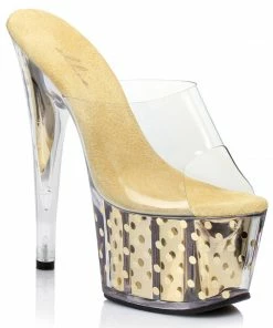 Ellie Shoes 7 Inch Mule With Polka Dots