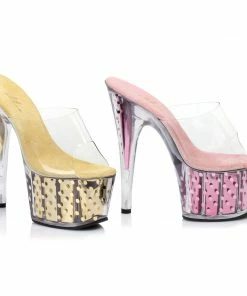 Ellie Shoes 7 Inch Mule With Polka Dots