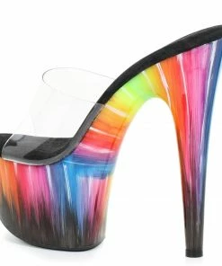 Ellie Shoes 7 Inch Sandal With Rainbow Design