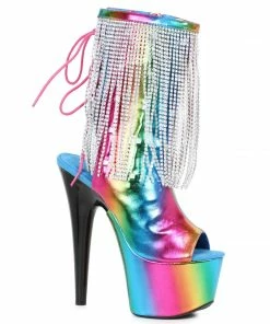 Ellie Shoes 7 Platform Heel W/Fringe Light Up