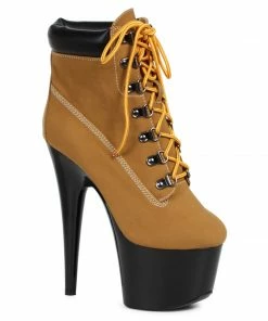 Ellie Shoes 7 Heel Lace Up Ankle Boots