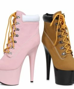 Ellie Shoes 7 Heel Lace Up Ankle Boots