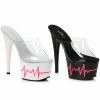 Ellie Shoes 7 Inch Heart Beat Design Mule