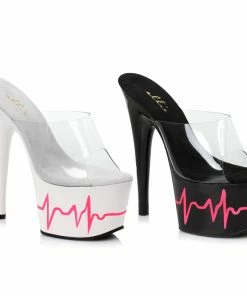 Ellie Shoes 7 Inch Heart Beat Design Mule