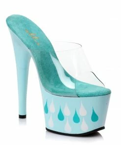 Ellie Shoes 7inch Mule With Teardrop Pattern