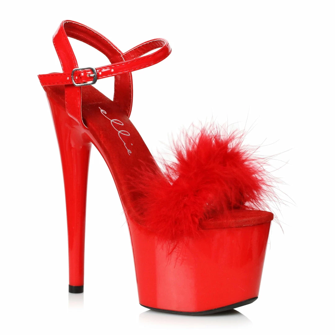 Ellie Shoes 7 Platform Sandal With Marabou 4 Ellie Shoes 7 Platform Sandal With Marabou