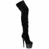 Ellie Shoes 7 CRUSHED VELVET THIGH HIGH BOOT