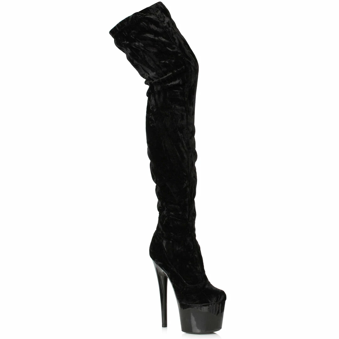 Ellie Shoes 7 CRUSHED VELVET THIGH HIGH BOOT 3 Ellie Shoes 7 CRUSHED VELVET THIGH HIGH BOOT