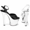 Ellie Shoes 7 Heel Chrome Sandal