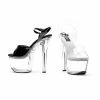 Ellie Shoes 7 Heel Clear Bottom Sandal