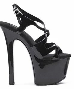 Ellie Shoes 7 Heel Silver Glitter Sandal