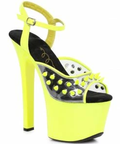 Ellie Shoes 7 Heel Neon Platform Blacklight Reactive Spikes 7 Ellie Shoes 7 Heel Neon Platform Blacklight Reactive Spikes