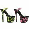 Ellie Shoes 7 Heel With Blacklight Reflective Stars
