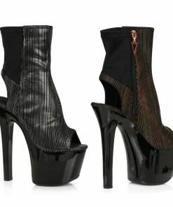 Ellie Shoes 7 Metallic Bootie With Side Zipper