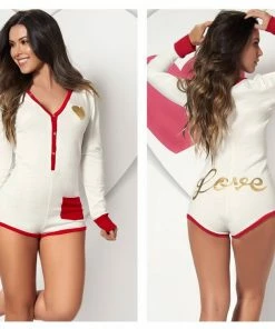 Espiral Love Ivory Sleepwear Romper
