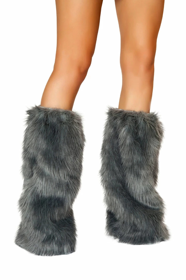 JValentine Faux Fur Legwarmers Grey Rave Leg Warmers & Wraps 3 JValentine Faux Fur Legwarmers Grey Rave Leg Warmers & Wraps