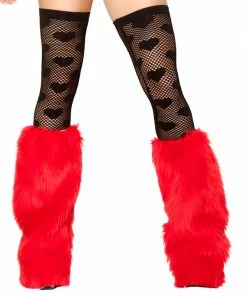 JValentine Faux Fur Legwarmers Red Rave Leg Warmers & Wraps