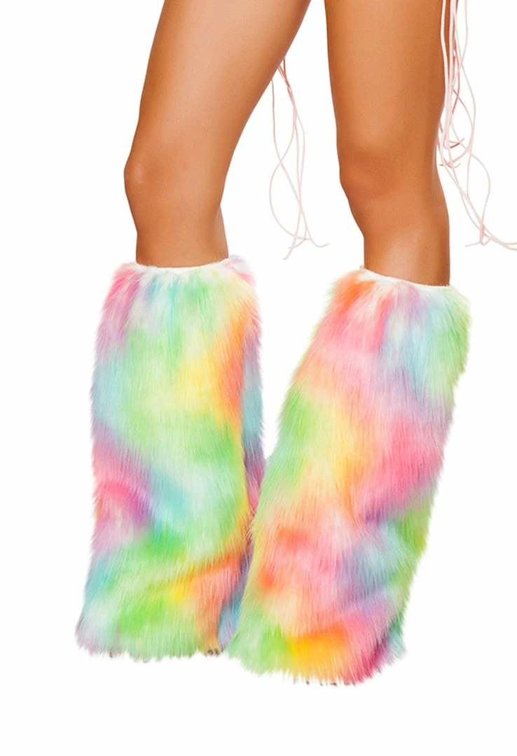 JValentine Rave Leg Warmers & Wraps Rainbow Sherbet Fur Legwarmers 3 JValentine Rave Leg Warmers & Wraps Rainbow Sherbet Fur Legwarmers