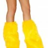 JValentine Faux Fur Legwarmers Yellow