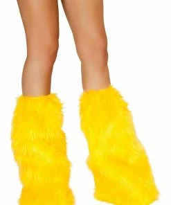JValentine Faux Fur Legwarmers Yellow