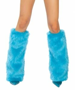 JValentine Faux Fur Legwarmers Turquoise
