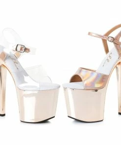 Ellie Shoes 8 Stiletto W Rose Gold Platform