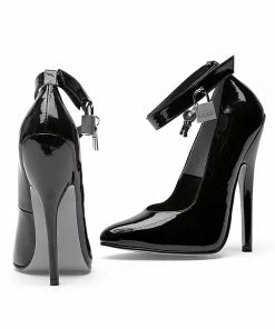 Ellie Shoes 6 Heel Fetish Pump With Lock & Key