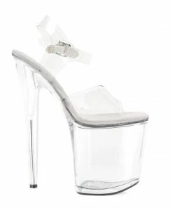 Ellie Shoes 8 HEEL CLEAR SANDAL