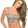 Espiral CLOTHING Animal Print Cropped Tank Top