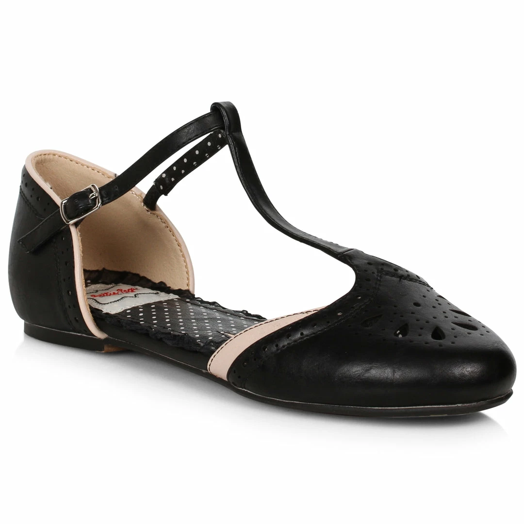 Ellie Shoes T-Strap Flat Shoe With Cutout Decor 3 Ellie Shoes T-Strap Flat Shoe With Cutout Decor