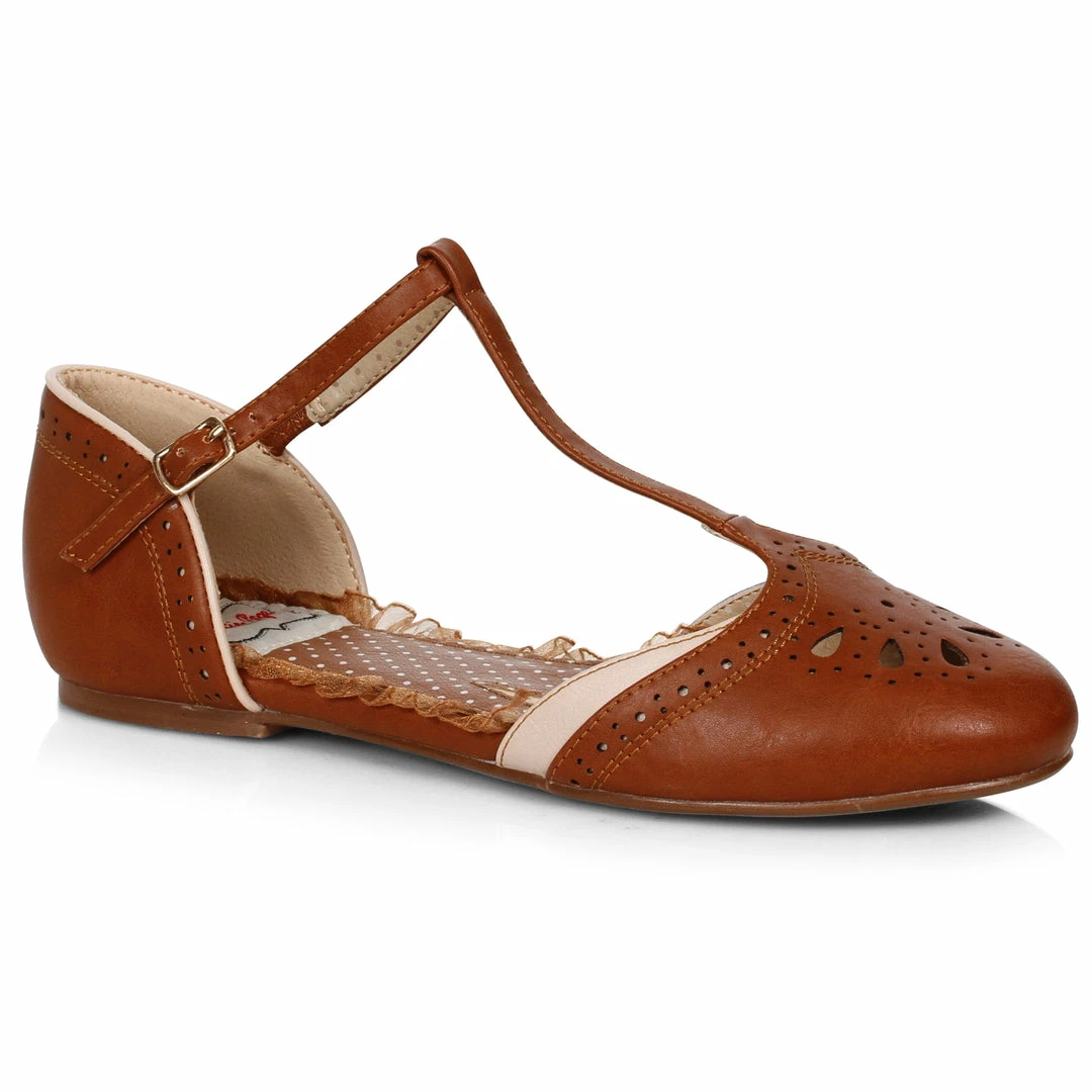 Ellie Shoes T-Strap Flat Shoe With Cutout Decor 4 Ellie Shoes T-Strap Flat Shoe With Cutout Decor