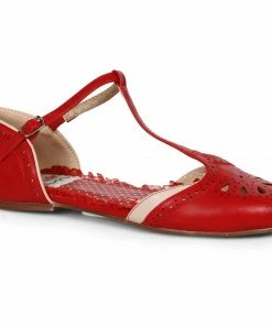 Ellie Shoes T-Strap Flat Shoe With Cutout Decor 8 Ellie Shoes T-Strap Flat Shoe With Cutout Decor