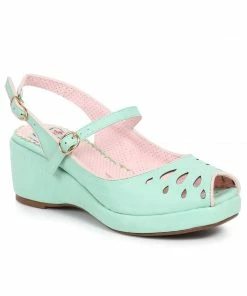 Ellie Shoes Peep Toe Sling Back Wedge