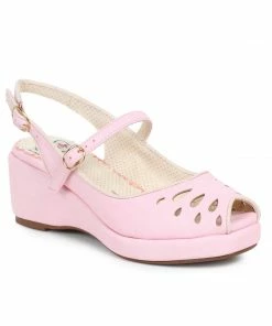 Ellie Shoes Peep Toe Sling Back Wedge