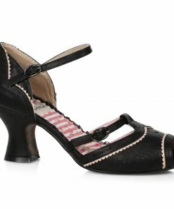 Ellie Shoes Two Toned T-Strap Peep Toe Shoe