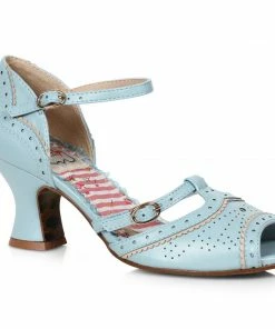 Ellie Shoes Two Toned T-Strap Peep Toe Shoe