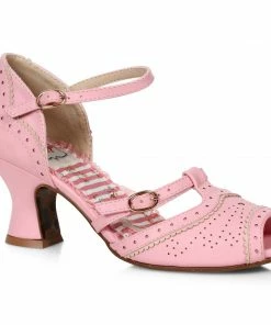 Ellie Shoes Two Toned T-Strap Peep Toe Shoe