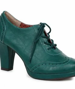 Ellie Shoes Oxford Detail Lace Up Bootie