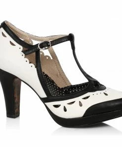 Ellie Shoes 4 T-Strap Two Toned Closed Toe Shoe