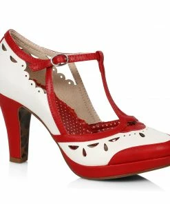 Ellie Shoes 4 T-Strap Two Toned Closed Toe Shoe