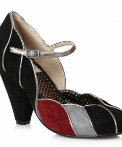 Ellie Shoes 4 Suede Closed Toe Maryjane With Piping Details