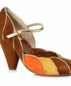 Ellie Shoes 4 Suede Closed Toe Maryjane With Piping Details