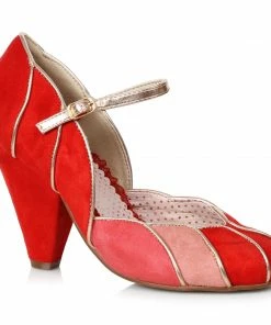 Ellie Shoes 4 Suede Closed Toe Maryjane With Piping Details