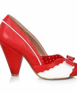 Ellie Shoes 4 Peep Toe Shoe With Bow And Scalloped Detail