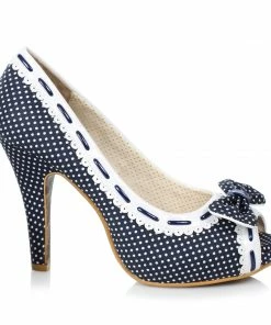 Ellie Shoes 4 Polka Dot Peep Toe Show With Bow