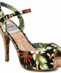 Ellie Shoes Floral Cork Pump