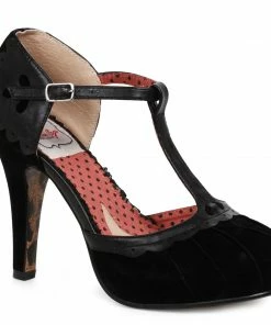 Ellie Shoes 4 Suede T Strap Heel