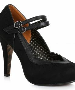 Ellie Shoes Double Strap Suede Maryjane