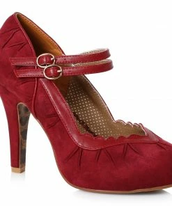 Ellie Shoes Double Strap Suede Maryjane