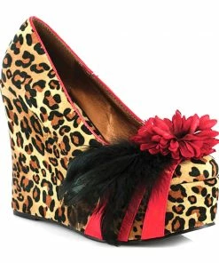 Ellie Shoes 4.5 Heel Wedge With Feather